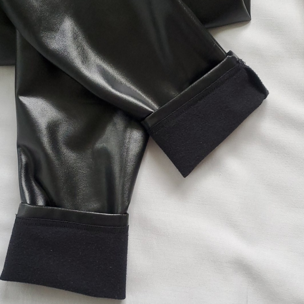 SOLD Stretchy High Waisted Faux Leather Pants - Picture 6 of 6